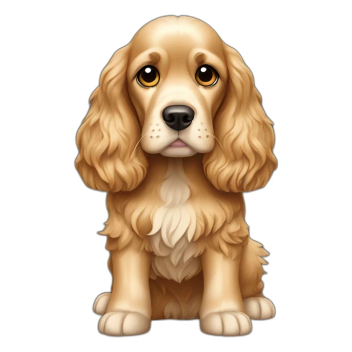 Dog-golden-english-cocker-spaniel-full-body-standing sticker