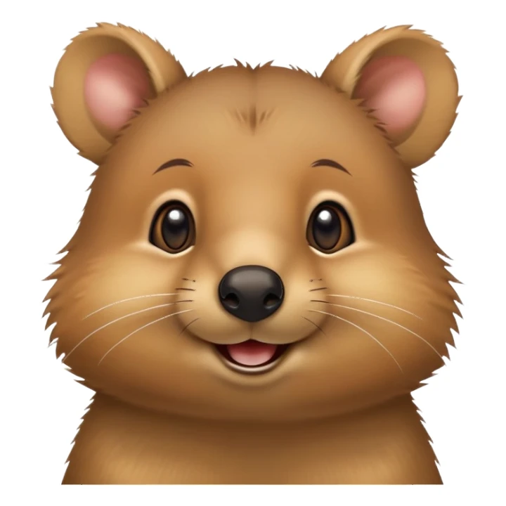 cinematic-quokka-realistic-full-body-standing-emoji,-small-round-frame-balanced-on-tiny-strong-hind-legs,-fluffy-brown-fur-radiating-a-warm-softness,-big-round-eyes-filled-with-joy-and-innocence,-tiny-clawed-paws-held-close-to-chest,-cheerful-smile-exuding-endearing-happiness,-simplified-yet-realistic-focused-features,-highly-detailed,-glowing-with-a-sunny-warmth
cinematic-cute-smiling-quokka-portrait-emoji,-head-tilted-playfully-and-inquisitively,-featuring-a-fluffy,-round-face-with-a-naturally-cheerful-grin-and-bright,-sparkling-eyes-full-of-playful-curiosity,-simplified-yet-irresistibly-adorable- copy sticker