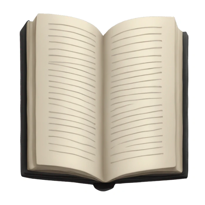 Open black book sticker