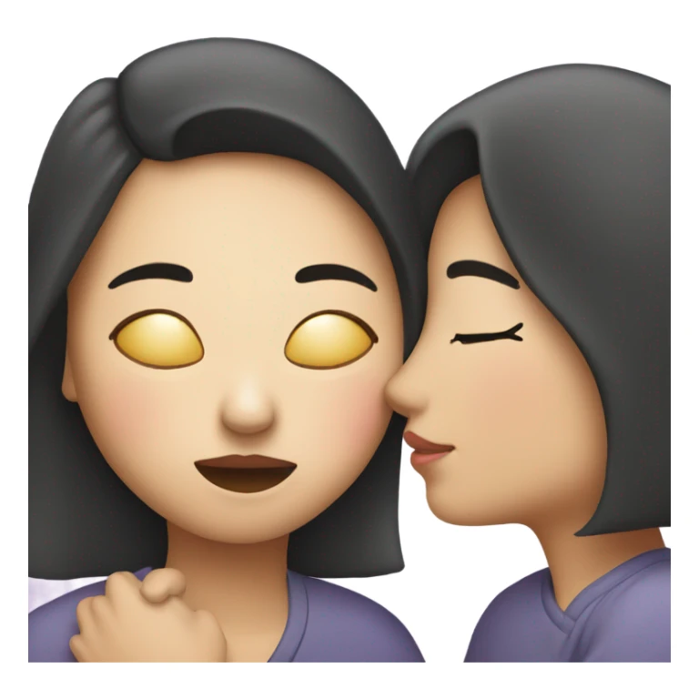 chinese woman kiss sticker