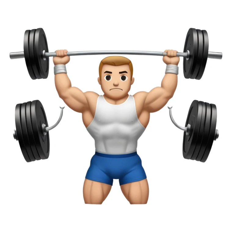 An emblem symbolizing powerlifting, featuring a bold barbell at the center, with strong, muscular arms lifting the barbell. The design is dynamic and powerful, using sharp lines and bold text. The background is minimal, ensuring the focus stays on the emblem. sticker