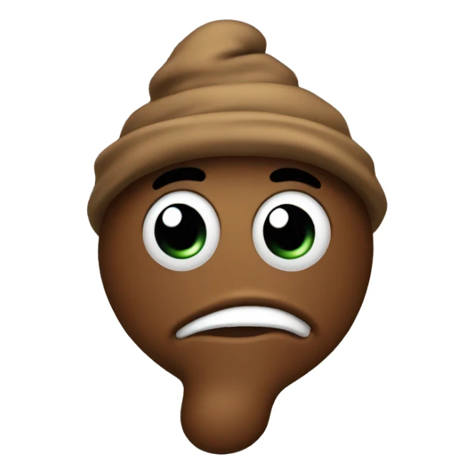 Poop wearing a hoodie with a cap  sticker