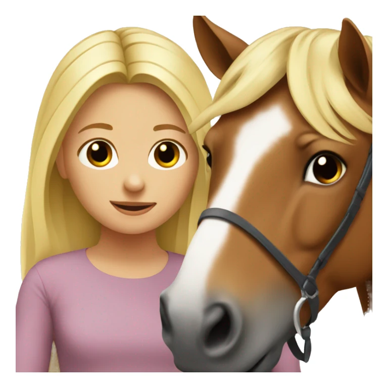 Horse with a blonde girl sticker