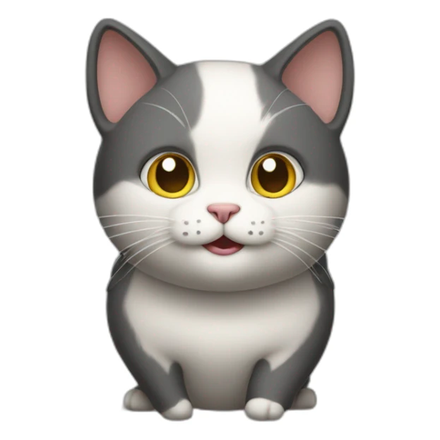 A cat standing with its hands on its hips and its big belly forward. sticker