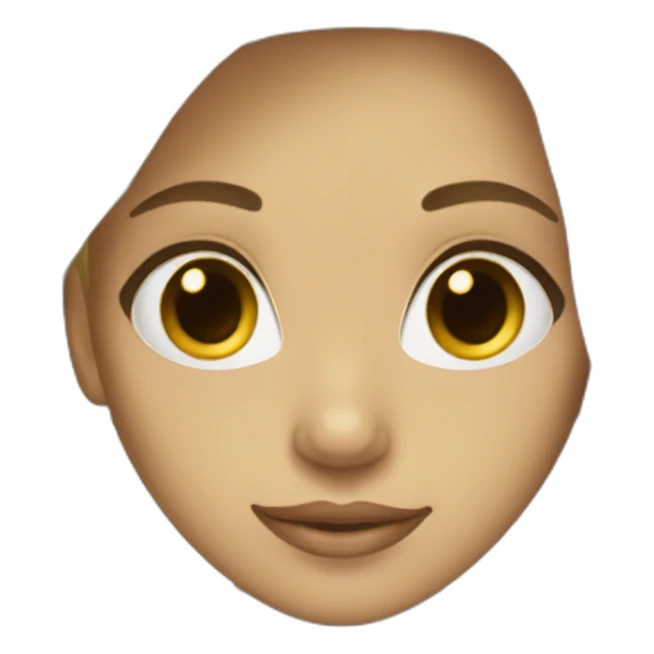 platinum blonde girl with brown eyes sticker