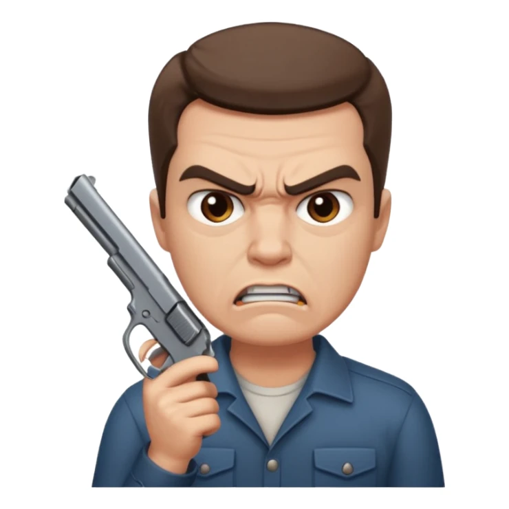 impatiently waiting mad with gun sticker