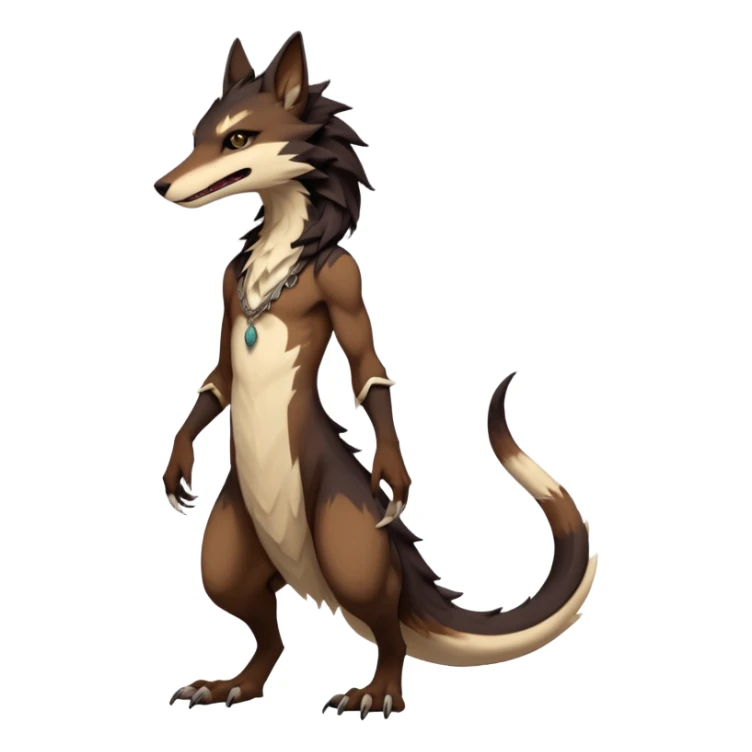 Brown and beige badass elegant wild beautiful natural cute badass epic anthro modern sergal-vernid-creature, full body, dark-brown-black-gradient pretty hair, outside, modern, aesthetic, art by LiLaiRa, art by art by Falvie sticker