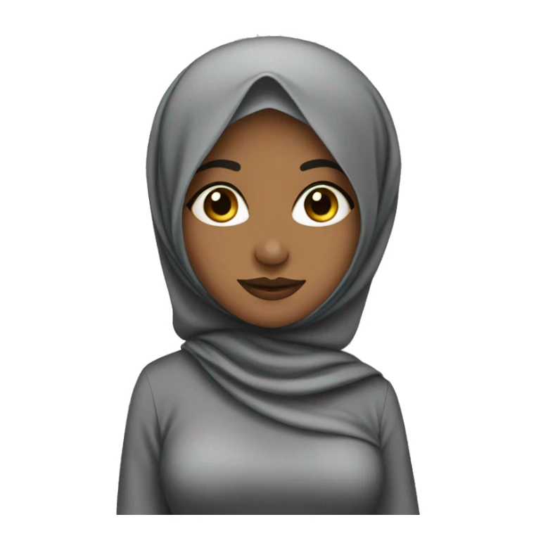 Hijabi girl wearing gown sticker