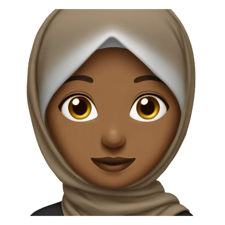 Brown skin hijab girl sticker