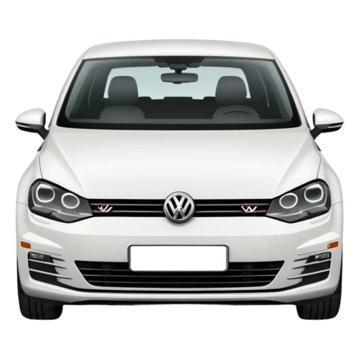 Volkswagen Golf Beyaz Renk Siyah Renk Cam sticker
