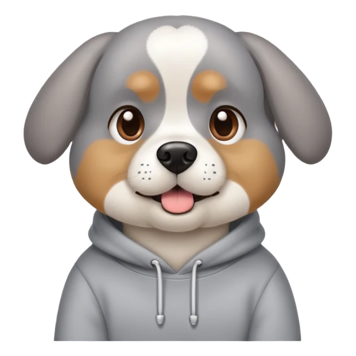 Dog wearing sweat shirt sticker