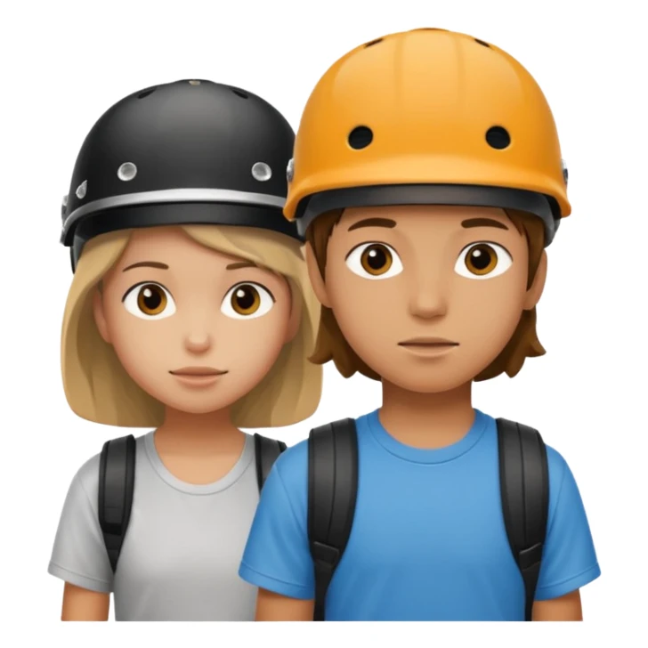 skateboarder girl boy mugshot with helmet sticker