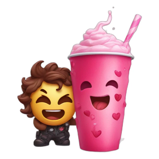 chaos love element of fire filth and pink milkshake sticker