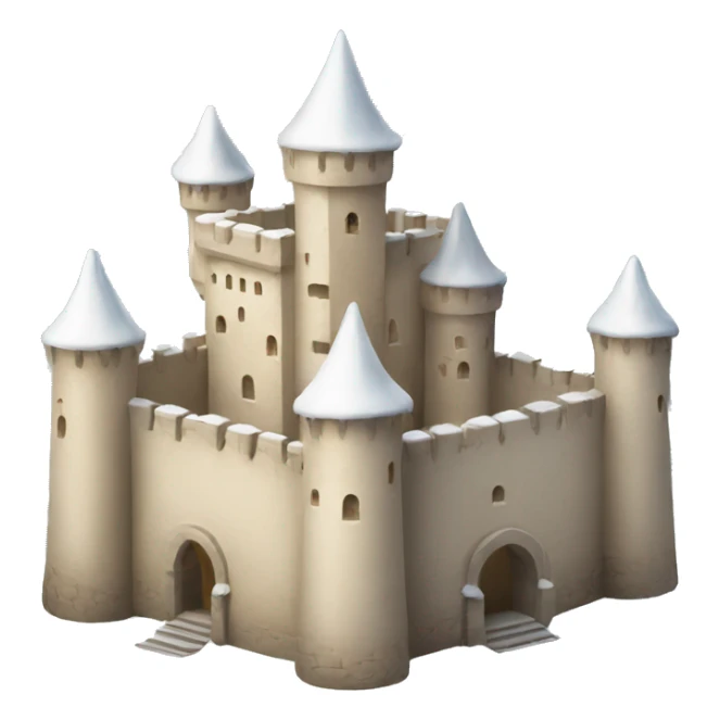 Beige snowy castle  sticker