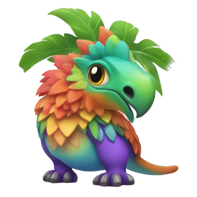 Colorful tropical Pokémon fantasy animal creature  sticker