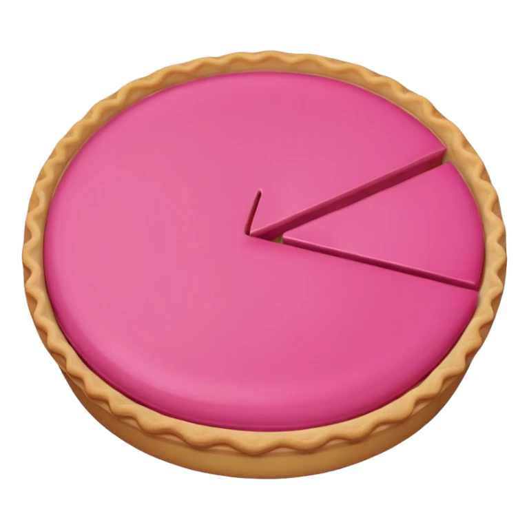 Pie chart pink emoji sticker