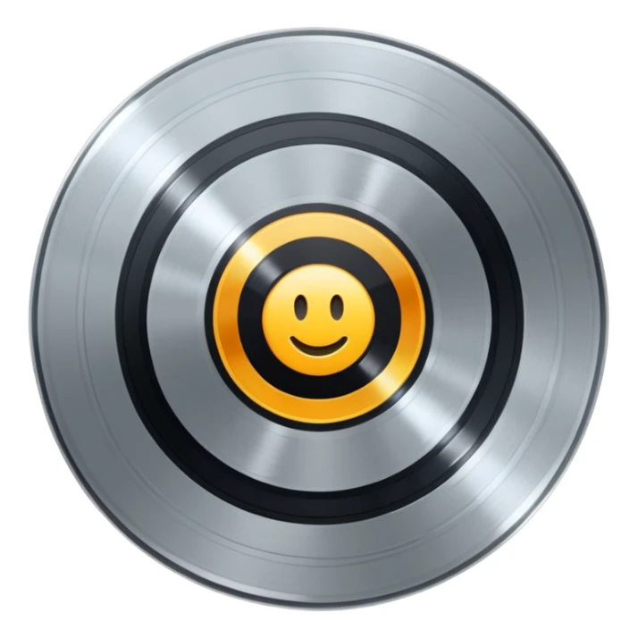 platinum vinyl with an apartment logo in the middle sticker