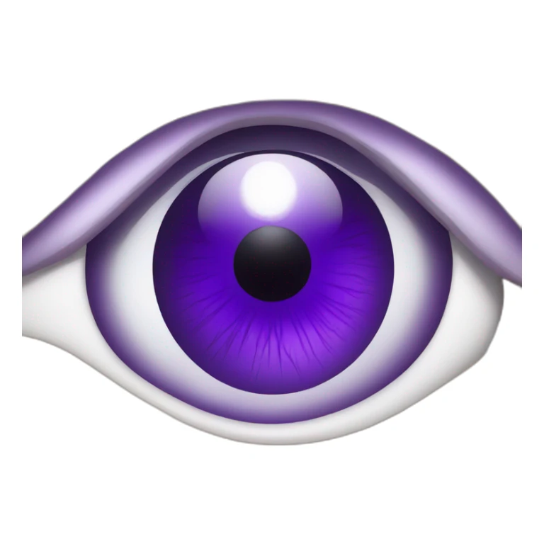 a very powerful male eye with a deep violet iris showing serious emotion and a pure white sclera sticker