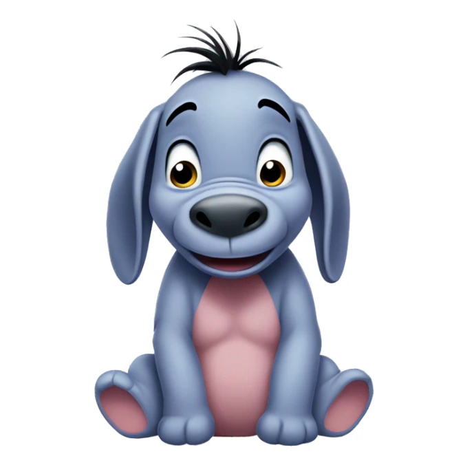 Baby Eeyore shocked sticker