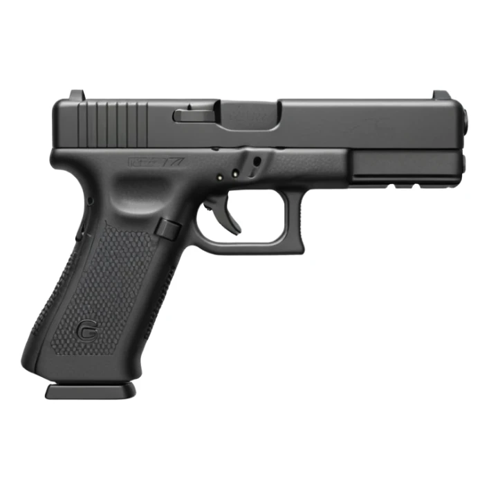 Glock 17 with an extended magazine sticker