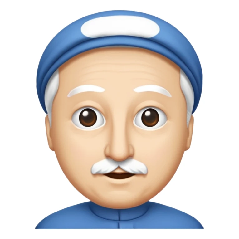 Mavi tık içi beyaz dişi mavi emoji sticker