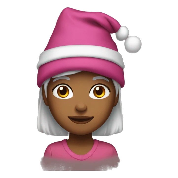 Girl with New Year cap sticker