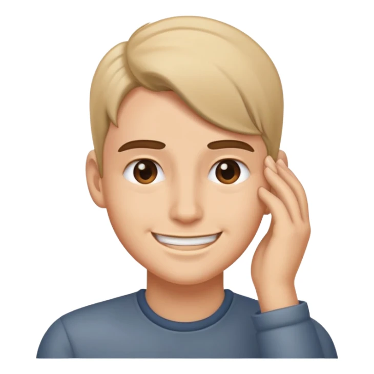 smirking and tucking hair behind ear sticker