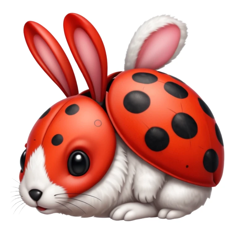 The mix of a bunny and a ladybug sticker