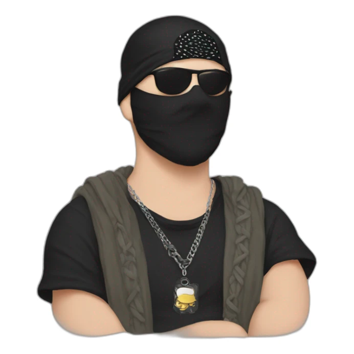 Jamey jasta with a black bandana mind blown sticker