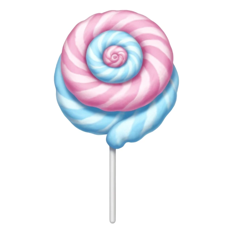 Cotton Candy, Pink Swirl Cotton Candy – classic fluffy pink spiral on a white stick. sticker