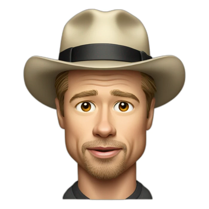 Brad Pitt Mickey O'Neil with hat sticker