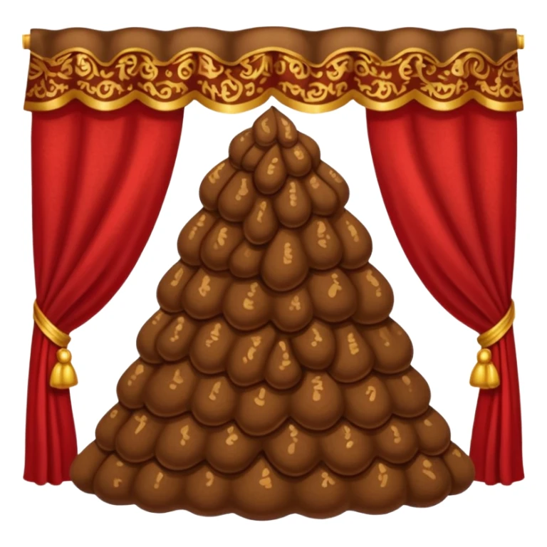 Poop with a curtain sticker