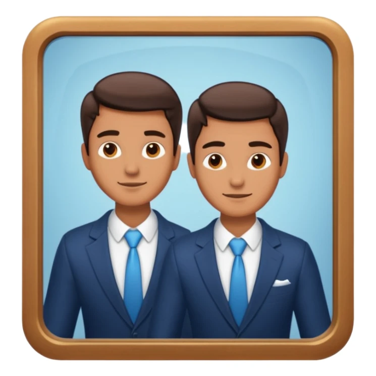 Narcissist fully dressed man looking in a mirror and admiring his reflection  sticker