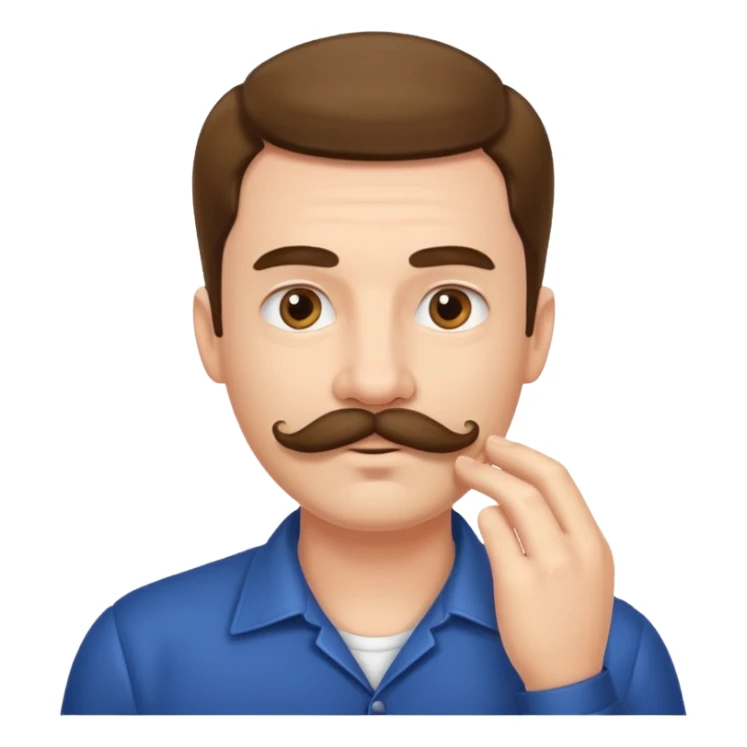 Homme qui caresse moustache sticker