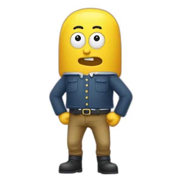 Bob l'éponge qui saute par dessus titeuf sticker