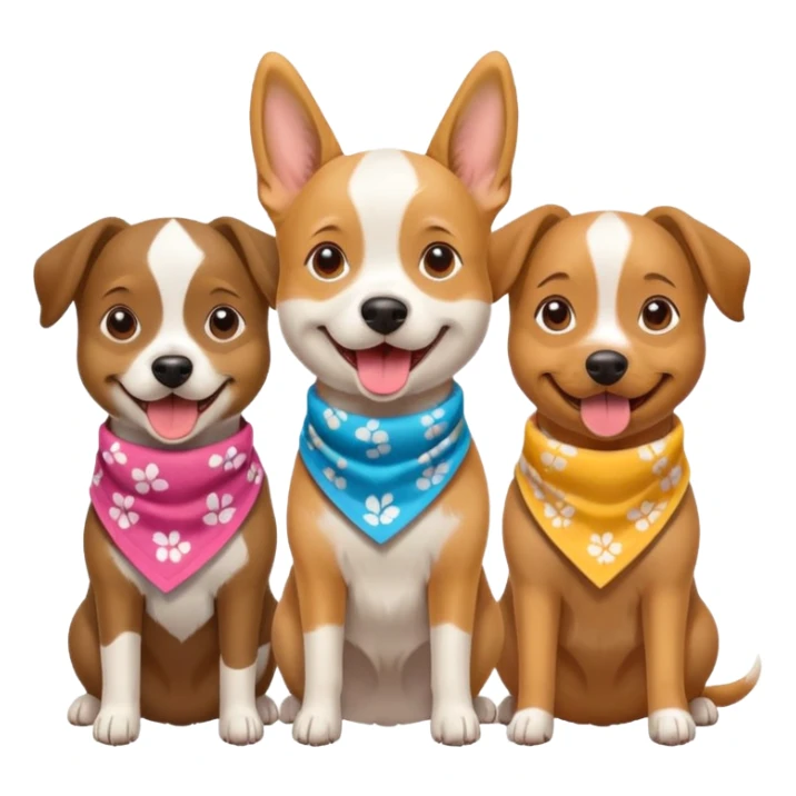 three dogs at the music festival sticker