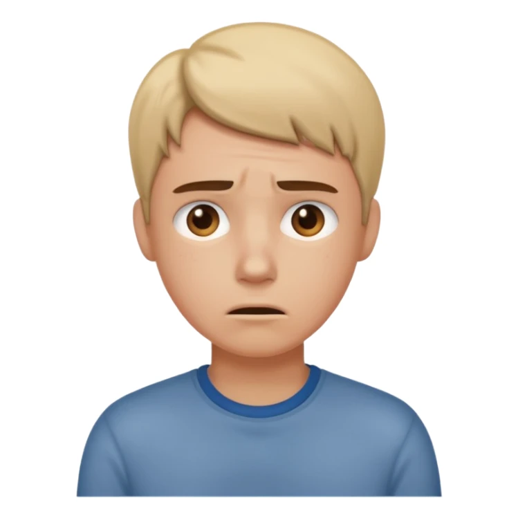 a person feeling nervous in a group sticker