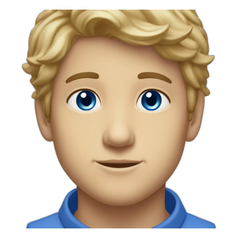 bastien bricout with blue bonnet and bleu eyes sticker