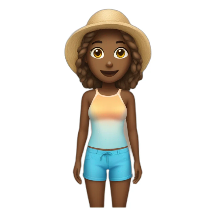 woman at the beach sticker