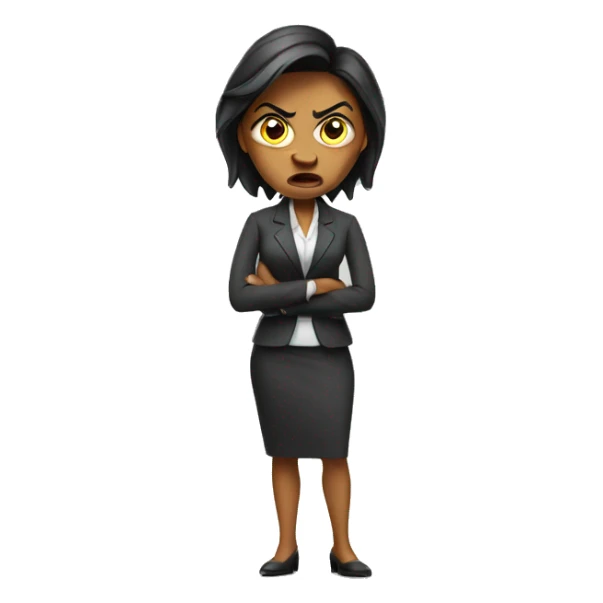 a angry business woman  sticker