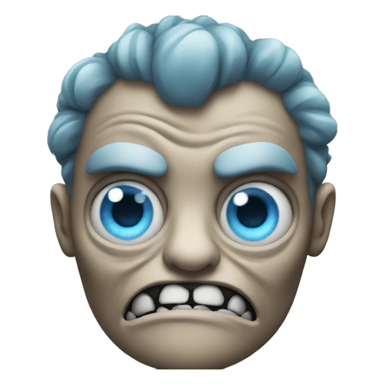 scary monster with blue eyes sticker