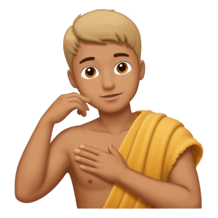 Emoji of a guy dusting off his shoulder with his hand sticker