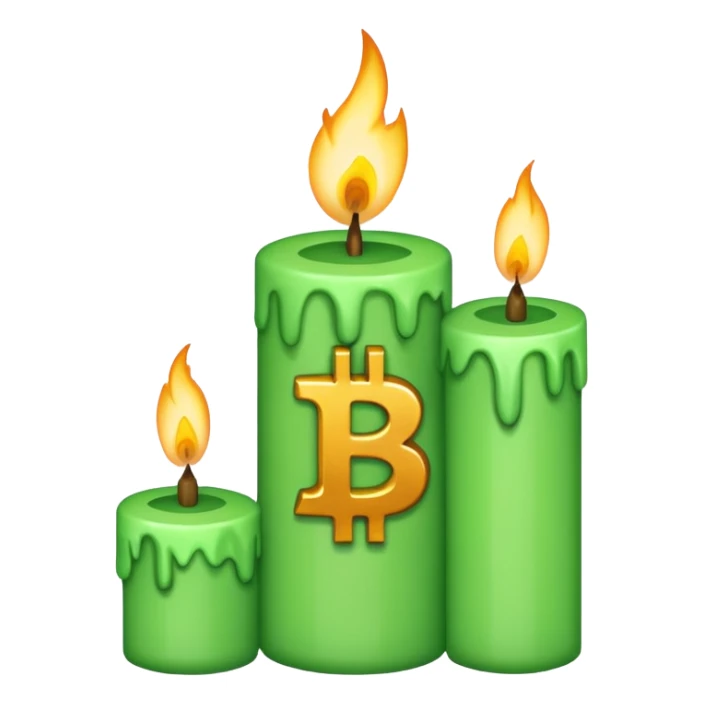Mach mir einen emoji mit einer trading chart kerze von bitcoin z.b sticker