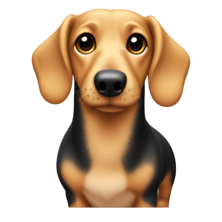 Sausage dog, blond hairs, head only sticker