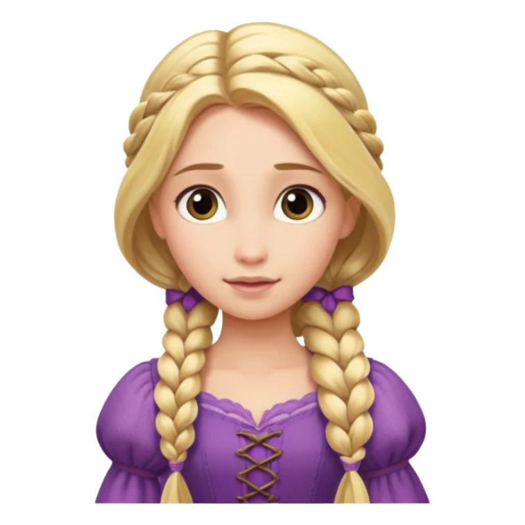 emote rapunzel di kepang  sticker