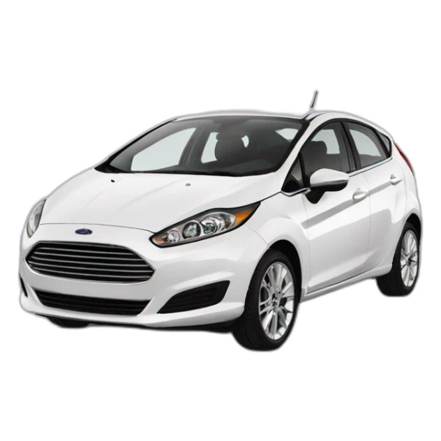 White 2019 Ford fiesta sticker
