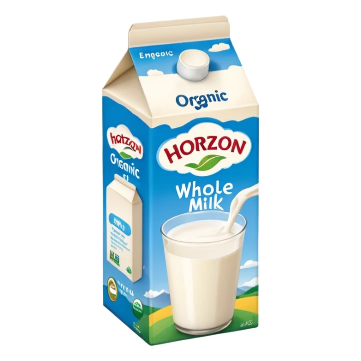 Horizon organic whole milk sticker
