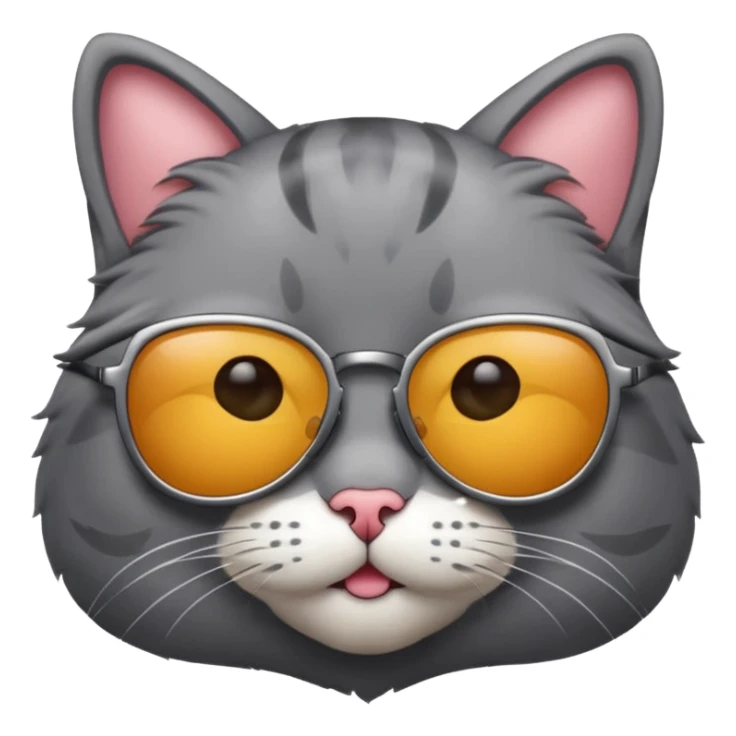 Cat wearing sunglasses sticker