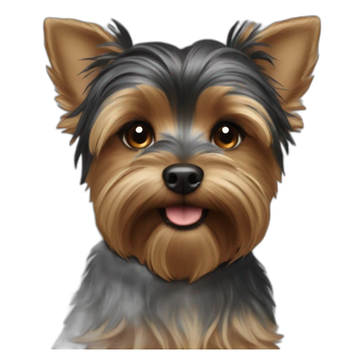 Yorkshire terrier negro diciendo Buenos días Ainhoa sticker