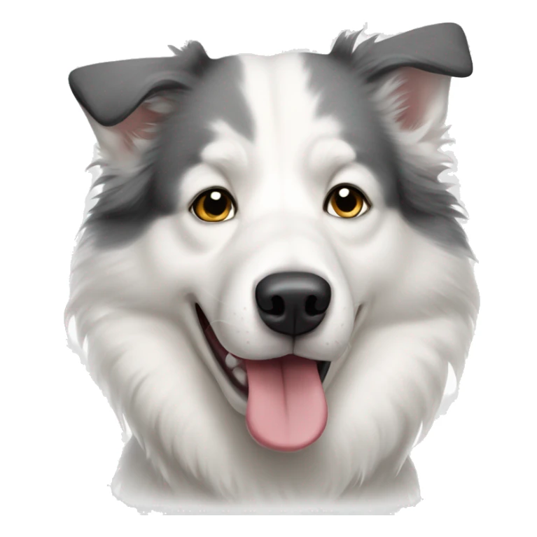 all white husky and Australian shepherd  sticker